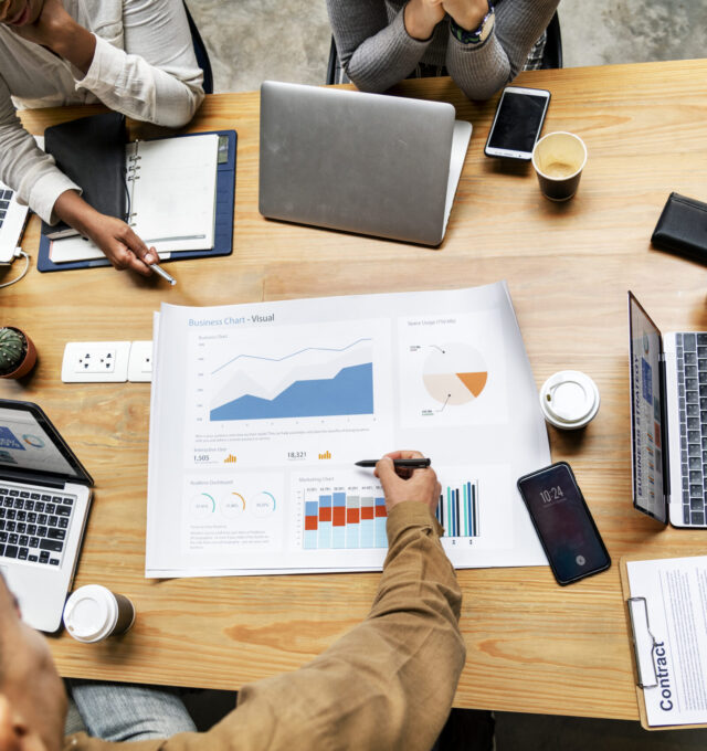 Group of diverse people having a business meeting